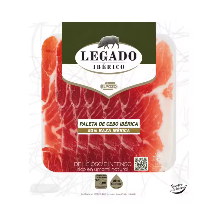 JAMON DE CEBO IBÉRICO 50% RAZA IBERICA(  4 SOBRES DE 60G CADA UNO ) - 1