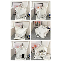 Bolso De Hombro Para Mujer De Lona De Alta Calidad 2023 Bolsa De Compras Estudiantes Bolso De Libros De Algodón Gran Tote Para Niñas Monedero - details 33