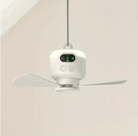 Modern Camping Fan with Remote Control, 8000mAh USB Rechargeable for Tents - White - details 0