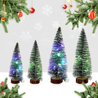 Decoración De Navidad LED Miniátrica Para Escritorio Árbol Luminoso DIY Adornos Para Oficina Y Fiesta En Casa Material Plástico - details 0