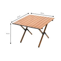 LUTODY - Mesa de Comedor Plegable, Consola de Madera con Hebilla ABS Reforzada, Gran Capacidad de Carga - Uso Interior y Exterior para Camping, Playa, Apartamento - Incluye Bolsa de Viaje - details 4