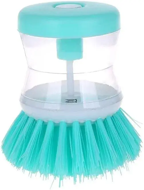 Cepillo De Limpieza Para Platos Con Dispensador De Jabón Durable Y Antideslizante Para Ollas Y Sartenes Diseño Ergonómico Para Cocina - 1