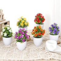 Plantas De Bonsái De Flor De Cerezo Artificial Pequeña En Plástico Para Decoración De Oficina Hogar Y Exterior Regalo De San Valentín - details 0
