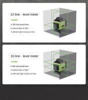 Nivel De Láser Verde 4D Con 16 Líneas USB Recargable Auto-Nivelado 360° Horizontal Y Vertical Potente Chorro De Láser Herramienta De Medición - details 13