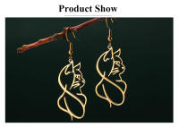 Pendientes Colgantes De Gato Dorado Para Mujer Joyería De Acero Inoxidable Forma De Animal Regalo De Navidad Accesorios Lindos Y Moda - details 5