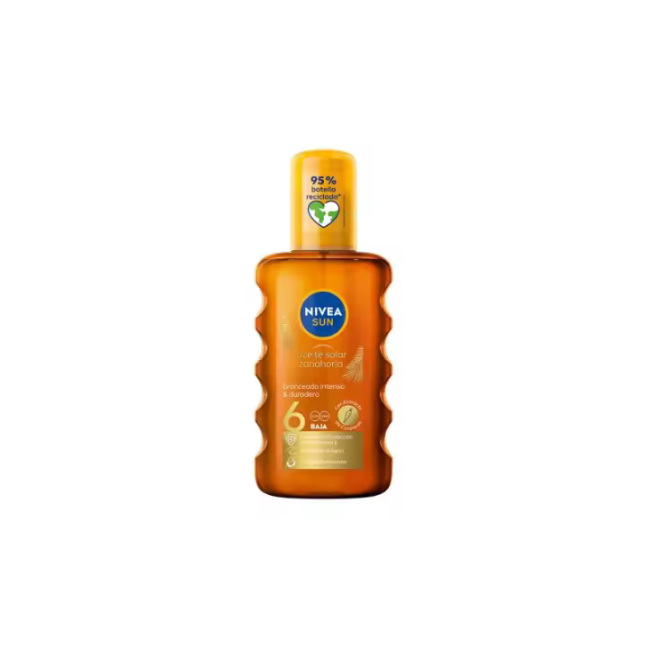 Nivea Sun solar zanahora,bronceado intenso y duradero, SPF-6,200 ml aceite - 1