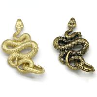 Collar De Encanto De Serpiente De Latón Para Hombres Retro Hecho a Mano Moda Llavero Animal Cobrera Multiherramienta Bolso Colgante Joyería - details 0