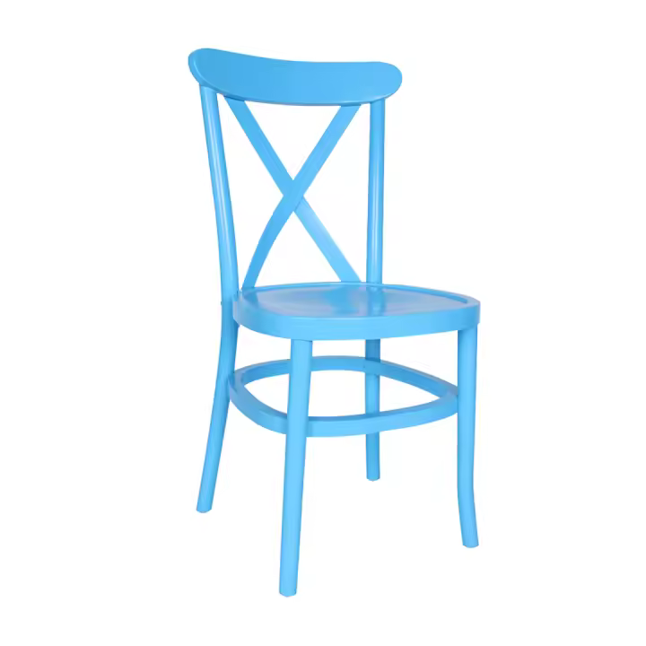 Silla Crossback polipropileno diseño eventos Azul Claro 90 x 48 x 49 cm - 1