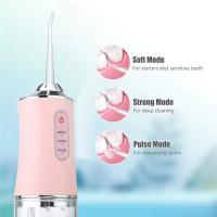 Irrigador Bucales Portatil, Irrigador Dental Portatil Viaje con 4 Boquillas 3 Modos,USB, 220ml Recargable Irrigador limpiador Dientes Agua Presion, IPX7 Impermeable - details 1
