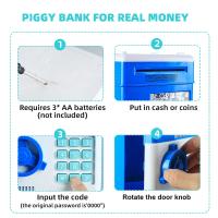 Hucha Electrónica para Niños 3-12 Años Caja Fuerte Niños Hucha Cajero Automatico Hucha con Código Caja de Monedas Banco de Dinero Divertido Caja Fuerte Juguete Regalo para Niños Niñas - details 8