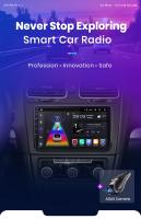 Junsun AI Voice Car Radio Stereo For GOLF 6 2008 2009 2010 2011 2012 2013 2014 2015 2016 Car Auto Radio Built-In Wireless Carplay For Apple & Android Auto Automotive Multimedia Touch Screen 360 camera Car Intelligent Systems With GPS Navigation - details 1