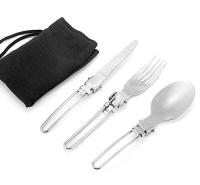Juego De Utensilios De Acero Inoxidable Plegables Ultraligeros Para Camping Y Cocina Al Aire Libre Incluye Cuchara Y Tenedor - details 2