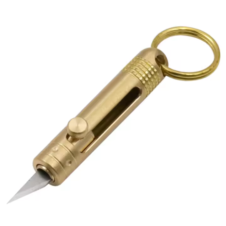 Cuchillo De Utilidad Mini Con Cadena De Llave Cuchillo Frontal De Punta De Abalorios Para Camping Y Sobrevivencia Al Aire Libre - 1