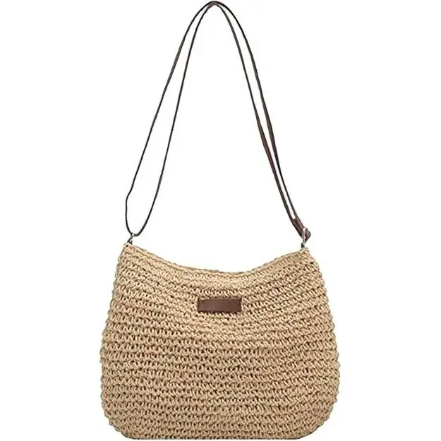 Bolso de Paja de Verano para Mujer - Beige - 1