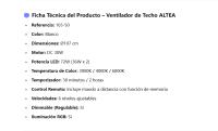 Ventilador de Techo LED ALTEA Ø107cm Blanco con Mando, 6 Velocidades, Motor DC Silencioso, Luz RGB y 3 Tonos (3000K/4000K/6000K), Temporizador 30min/2h, Función Verano-Invierno, Memoria y Regulable - details 0