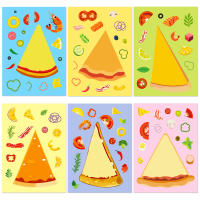 Juego De Puzle De Pegatinas DIY Pizza Divertido Y Educativo Para Niños 6 Hojas Para Todas Las Ganas Juguetes Para Juntar Unisex - details 5