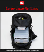 Mochila De Pesca Para Hombres Bolsa De Camping Y Viaje Al Aire Libre Con Sistema Molle Táctico Para Deportes Almacenamiento De Cañas Y Cajas De Señuelos - details 5