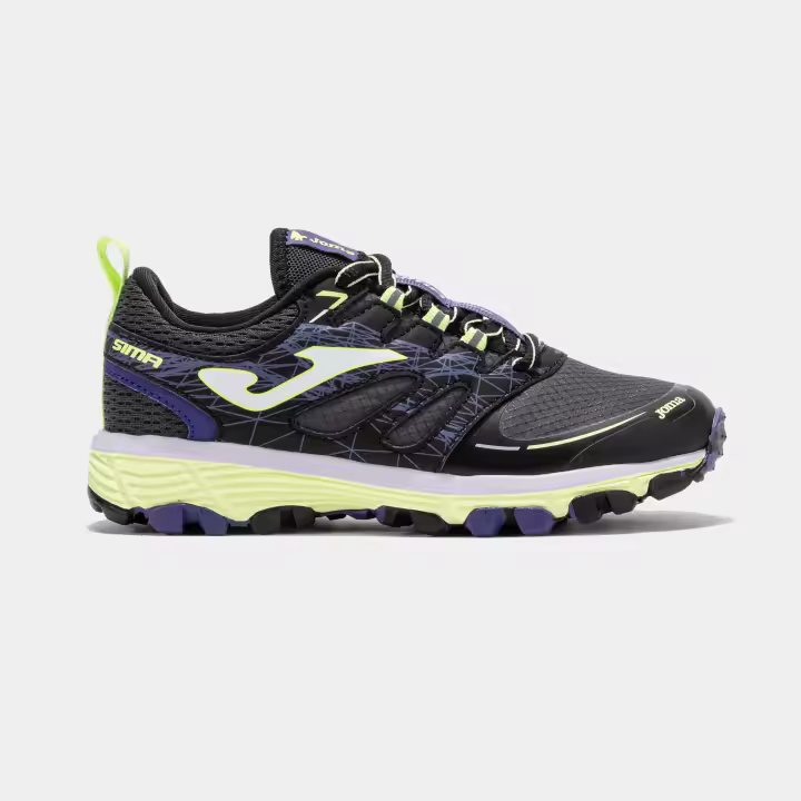 Zapatilla Trekking Junior Joma Sima 2531 Negro Morado Resistente - 1