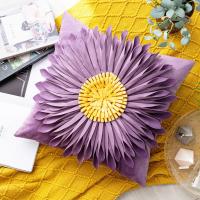 Funda de almohada cuadrada para el hogar, diseño de princesa con ventanal y margaritas pequeñas, funda de cojín para la mesita de noche - details 14