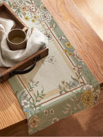 1pc Hermoso Telar De Mesa Bohemio Con Patrón Floral Y Mandalá 100% Poliéster Para Sala De Comedor Estilo Cottagecore - details 4