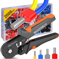 Kit De Herramienta De Enchufe Crimpador Hexagonal Autoajustable 23-10AWG 0.25-6mm² Con 400-2000 Piezas De Terminales De Cable - details 0