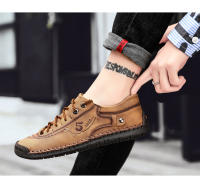 Zapatos Casuales Para Hombre Cuero Mocasines De Caminar Al Aire Libre 2021 Moda Casual Vacaciones Suaves Para Conducir Zapatos De Hombre - details 20