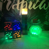 Lámpara De Noche LED USB Recargable MC Game Torch Marrón Para Decoración De Habitación Lámpara De Mesa Para Niños Lámpara De Borde De Cama Moderna Sin Certificación Ni Origen Específico - details 4
