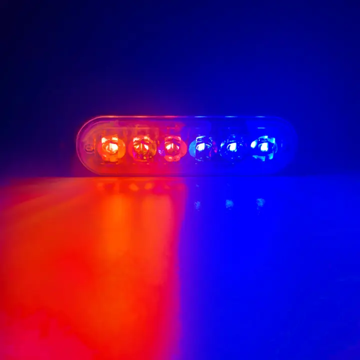 Luz De Advertencia Estroboscópica Con 6 LEDs Para Coche Y Camión 12V 24V Luz De Emergencia Intermitente Universal Para Camiones Y Camiones Remolques Lámpara De Tráfico - 1