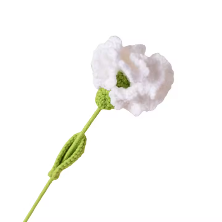 Carnación Tejida a Mano En Algodón Elegante Y Detallada Para Regalo De Aniversario O Día De La Madre Flores Artificiales Aestéticas - 1