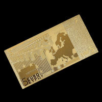 Set De 7 PCS De Notas De Banco De Euro Con Película De Oro 24K Decoración Colección Regalo Creativo Impermeable - details 5