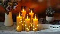Vela LED De Acrílico Roja Para Decoración De Navidad Y Restaurantes Occidentales Cadena De Luces Electrónicas Con Copa De Cera - details 7