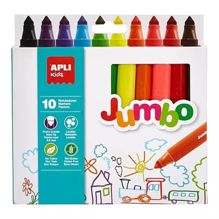 Apli Kids Rotuladores Jumbo 10 Unidades 16804 - 1