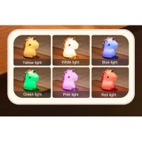 Lámpara Nocturna De Silicona Unicornio Para Niños Luz LED Recargable Por USB Decoración De Habitación Animal Cartoon Lámpara Táctil Para Regalos - details 4