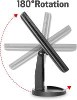 Espejo de Maquillaje con LED, Iluminado Espejo de Mesa Luz con Ampliación 1X / 2X / 3X Plegable Espejo de la Vanidad Rotación 180° Pantalla Táctil Espejo Cosmético para Hombre y Mujer - details 0