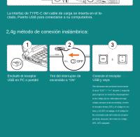 Teclado Mecánico De Juego Aigo GD110 110 Teclas Con Switch Rojo Y Cable USB Tipo-c Teclado Gamer Recargable Sin Retroiluminación - details 24