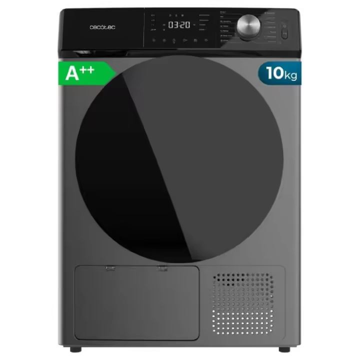 Cecotec Secadora bomba de calor Bolero Dresscode Dry 10350 Steel con capacidad de 10kg, clase A++, 14 programas, 4 niveles de intensidad - 1