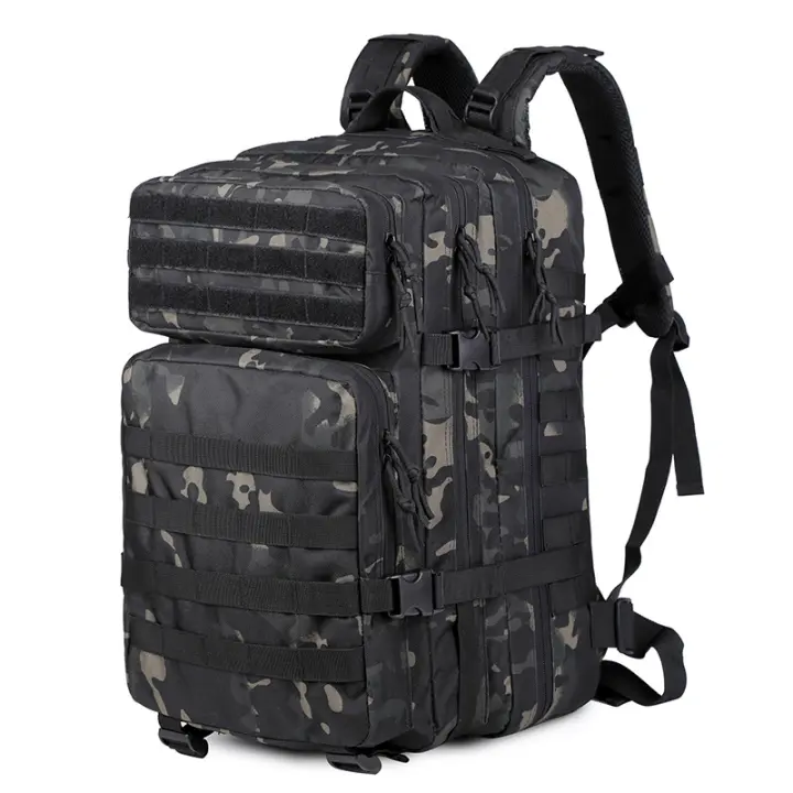 45L Mochila Táctica Militar Paquete de Asalto Gran Bolsa Ordenador Portátil para Viajar Senderismo Camping Trekking Cam - 1