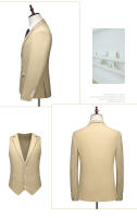 Traje De Boda Para Hombre De Alta Gama Tres Piezas Con Chaleco Y Pantalones Traje De Novio Casual Elegante Para Todas Las Estaciones - details 24