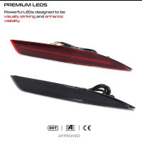 2pcs Luz Trasera LED Roja Para Parachoques De KIA Optima K5 2016-2018 Lámpara De Freno Advertencia Y Girado Accesorios De Coche - details 1
