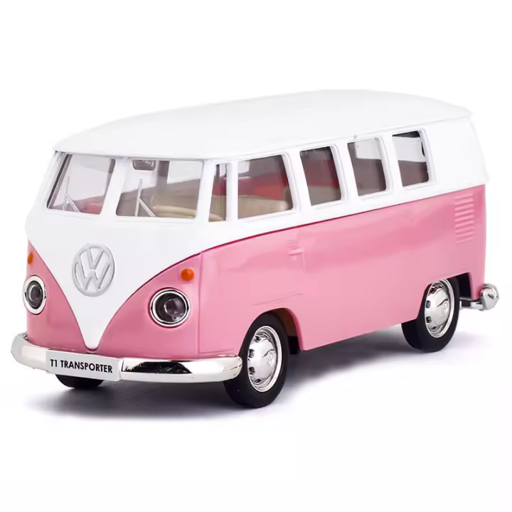 Coche De Colección Volkswagen T1 Miniatura 1/36 Juguete De Aleación De Metal Para Niños Modelo De Vehículo Bus De Coleccionista - 1
