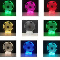 Lámpara De Mesa De Fútbol 3D Ilusión Luz Nocturna Para Niños Con Sensor Táctil Y Control Remoto Decoración Para Dormitorio Regalo - details 7