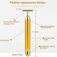 24K Cara Eléctrica Varilla Adelgazante Palo Dorado en Forma de T Masajeador Facial de Elevación y Apriete de La Pelo de Belleza Eléctrica - details 1
