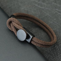 Nuevo Pulsera De Hombre Con Dos Capas De Cuerda De Náilon 4mm Pulsera De Hilo Rojo Suerte Tamaños Diferentes Accesorios Regalo Para Él - details 7
