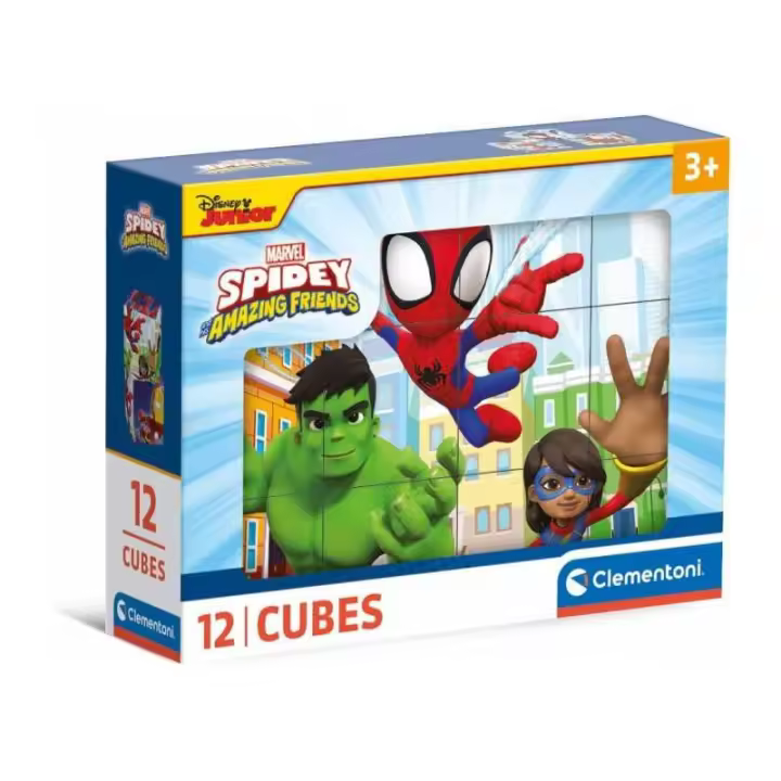 ROMPECABEZAS 12 CUBOS SPIDEY AND HIS AMAZING FRIENDS DE CLEMENTONI - 1