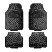 Juego de Alfombrillas Coche Antideslizante 4pcs Diseño Metálico,Alfombras Coche Universal,Color Negro,Azul,Carbon,Plata - details 1