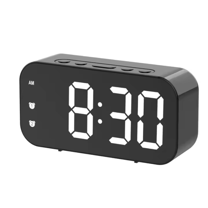 Reloj De Alarma LED Silencioso Multifuncional: Control De Temperatura Y Sonido Inteligente Tiempo Preciso - 1
