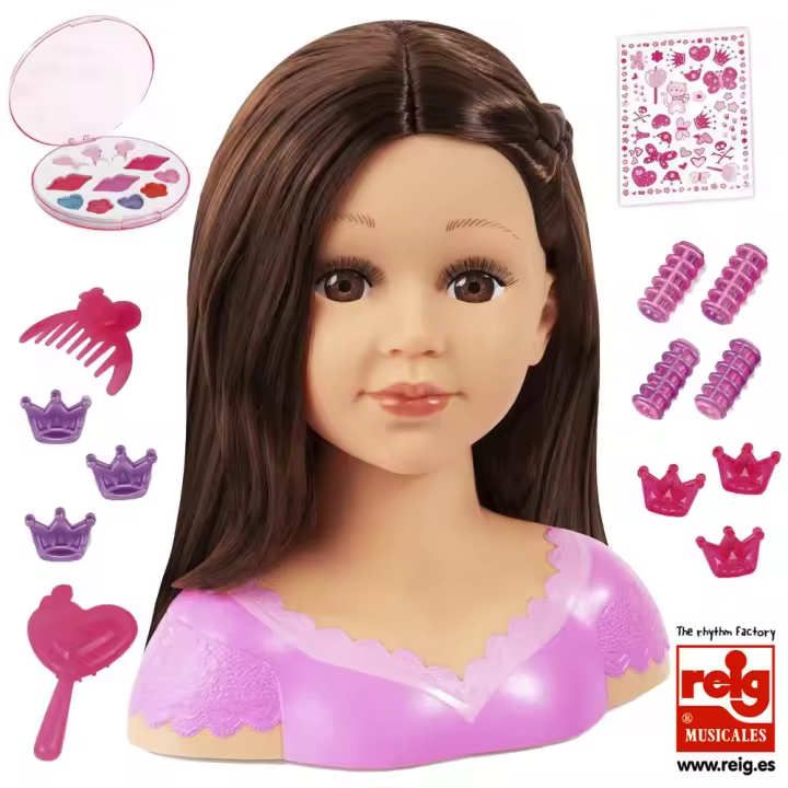 Busto Charlene Peinado y Maquillaje Super Modelo Morena (Reig 90088AK) - 1