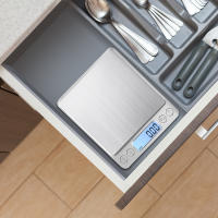 Báscula Digital De Cocina 3000g/0.1g Recargable Por USB Con 2 Platos Mini Báscula De Alimentos Para El Hogar Y Joyería Con Pantalla LCD - details 9