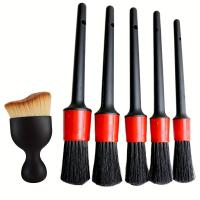 Set De 6 Brochas Para Lavar Coche Herramientas De Limpieza Detallada Para Rines Pantallas Ventiladores Y Más Accesorios De Coche - details 2