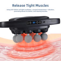 Masajeador De Cuerpo Con 8 Cabezales Fascia Gun Vibración De Alta Frecuencia Para Masaje De Espalda Y Cintura Masajeador De Cuello Y Hombros Material ABS - details 10